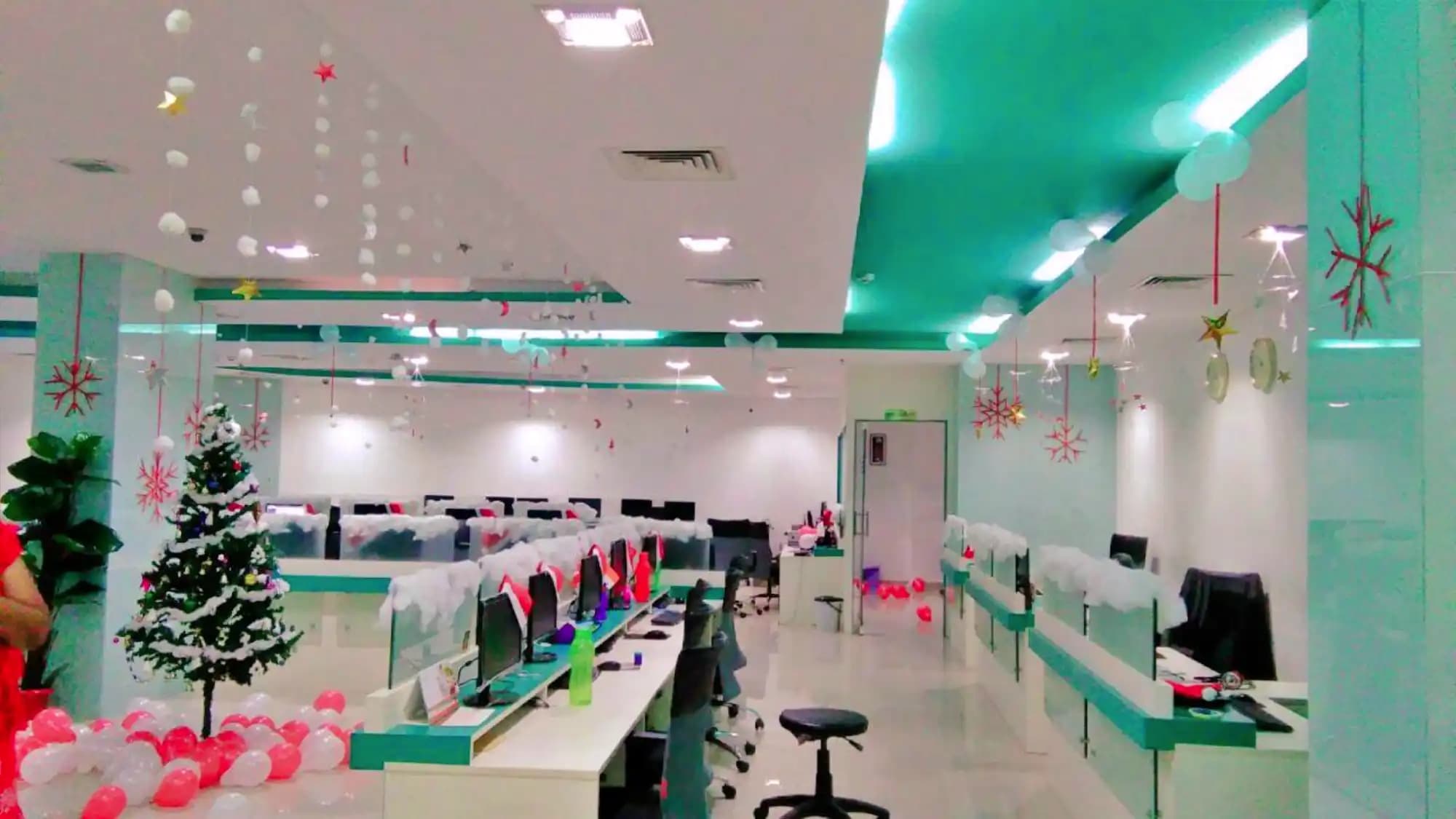 Cubet transformed into a winter wonderland